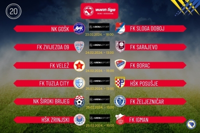 Određena službena lica za 20. kolo WWin lige, Luka Bilbija sudi derbi u Mostaru!